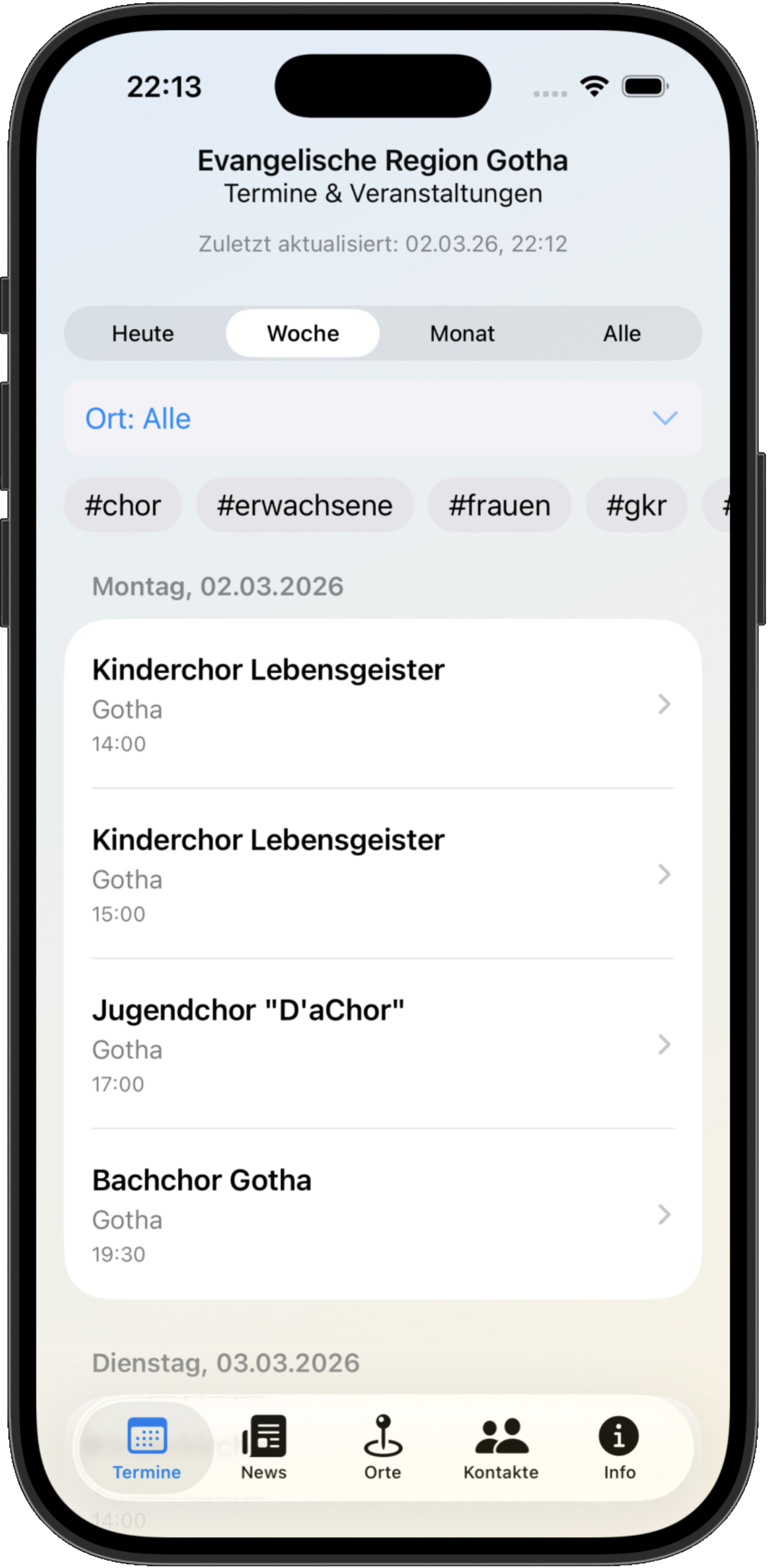 GemeindeConnect Screenshot